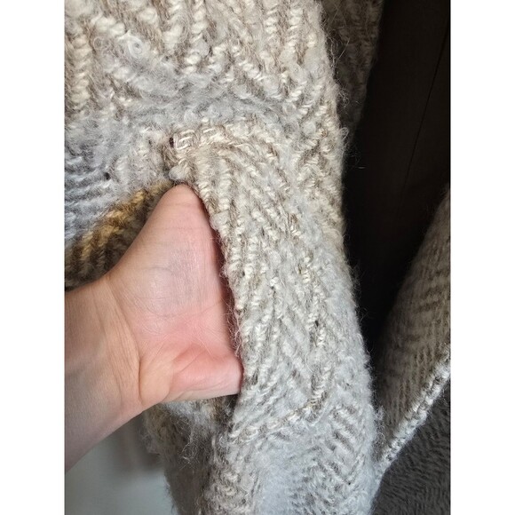 100% wool vintage full length coat with buttons and lined women's size 12 - Picture 4 of 9